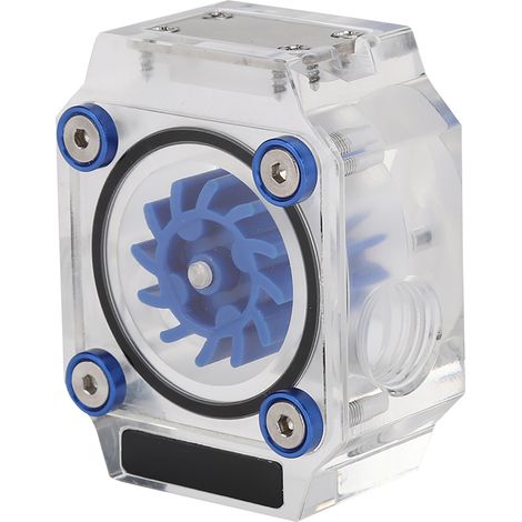Indicateur de débit d'eau LSJ XGA pour système de refroidissement d'ordinateur, en acrylique, G1/4 po (bleu).