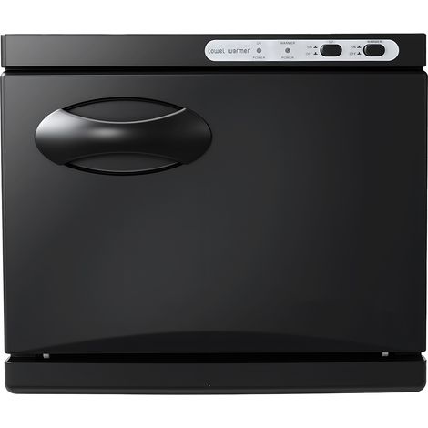 Mophorn Calentador de toallas de 8 L, secador y esterilizador para 12 toallas, con clip y rejilla, función de calentamiento uniforme de 360°, ideal para spa, barbería, manicura,  negro (1/5)