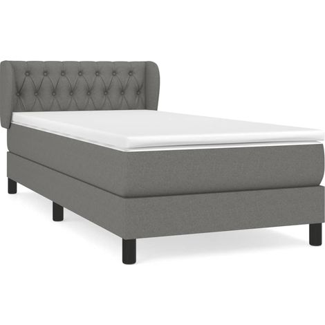 Maison Exclusive - Boxspringbett mit Matratze Dunkelgrau 100x200