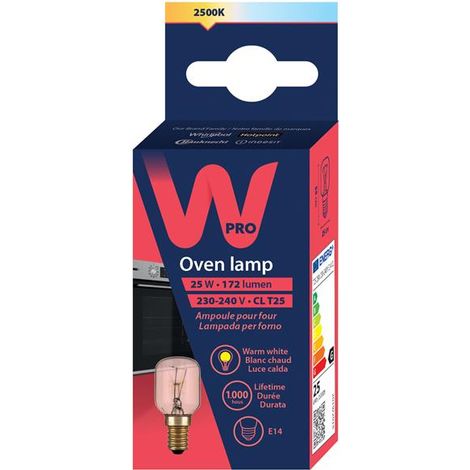 Wpro - backofenlampe t25 230v-240v 25w e14s messing c - c00863215 - 8053190526579