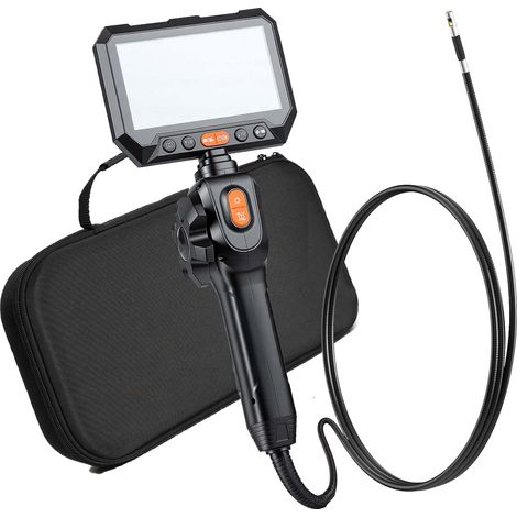 Mophorn Endoscopio articolato a doppia lente con luce, lente sottile da 6,2 mm, schermo HD IPS da 5" con funzione di zoom 8x, telecamera impermeabile IP67 per applicazioni automobilistiche (1/5)