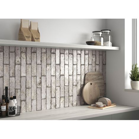Carrelage Porcelanique Premium Era Grey 7x28 cm Brillant – Design Rustique pour tous types de Murs. (1/2)