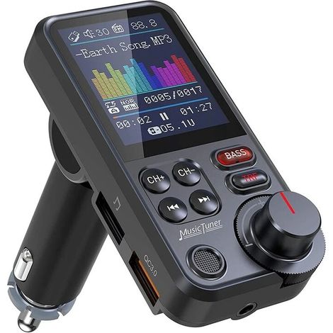 Bluetooth 5.0/DC9-28V BT93 Wireless MP3 Music Player FM Transmitter Audio Charging Car Handsfree MP3 Music Player MUMU (1/4)