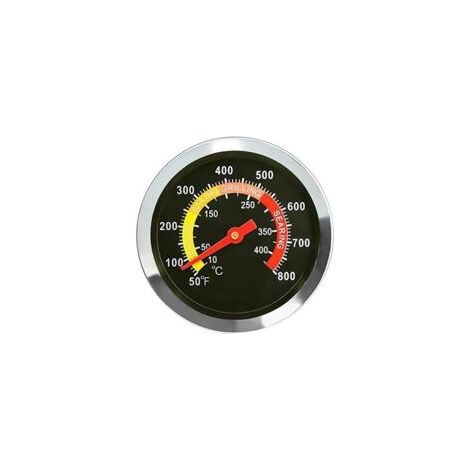 Litzee – Termometro per barbecue in acciaio inox da 6 cm – Intervallo di temperatura 10-400 °C – Stelo da 7 cm – Precisione +/- 2% - 01T08 - Crezuo