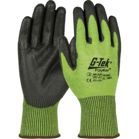 Gant Anti-coupure et résistant à la  chaleur G-TEK lot de 12 paires Vert / Noir 11