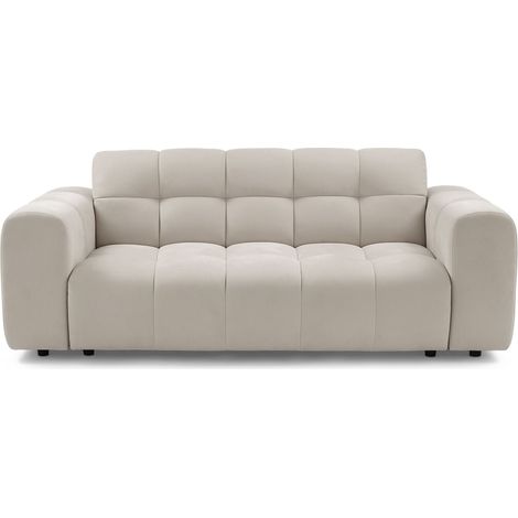 Selsey Boloon - Sofa 3-Sitzer, Samt Greige, 210 cm (1/4)