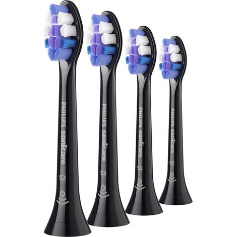 Têtes de brosse à dents sonique Philips Sonicare S2 Sensitive HX6054/88, noires (1/2)