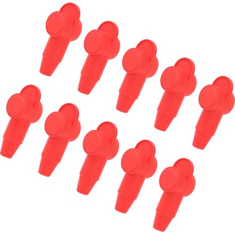 10 Pièces Manchons de Protection en Silicone Rouge pour Bornes de Batterie et Alternateur, Compatible Fils 10‑2AWG (1/5)