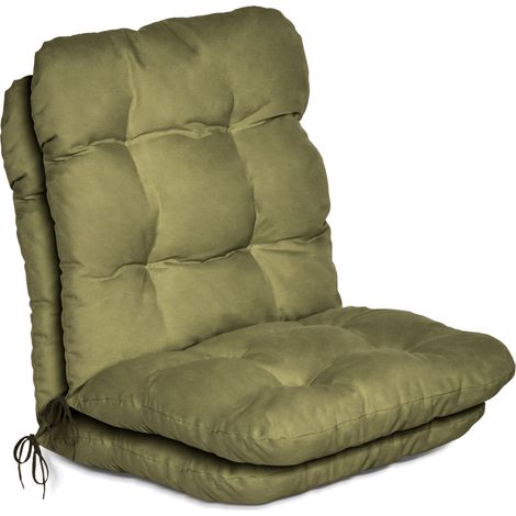 Lot de 2 coussins d'appui pour fauteuils à dossier bas Flair NL, 100 x 50 x 8 cm, vert olive (1/5)