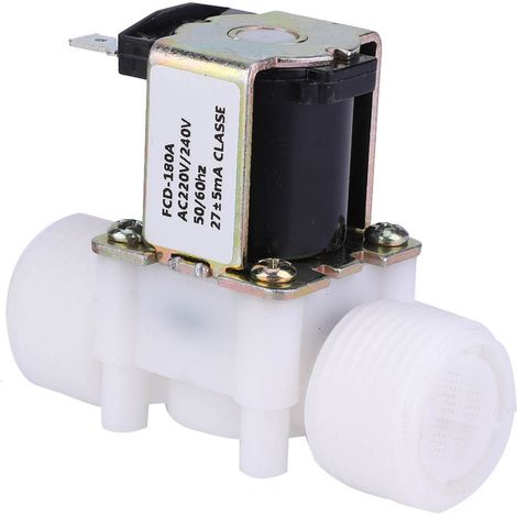 Électrovanne Plastique NC G3/4 Normalement Fermée Entrée d'Eau 220-240V AC pour Irrigation Automatique (1/5)
