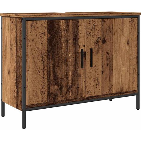 Maison Exclusive - Waschbeckenunterschrank Altholz-Optik 80x30x60