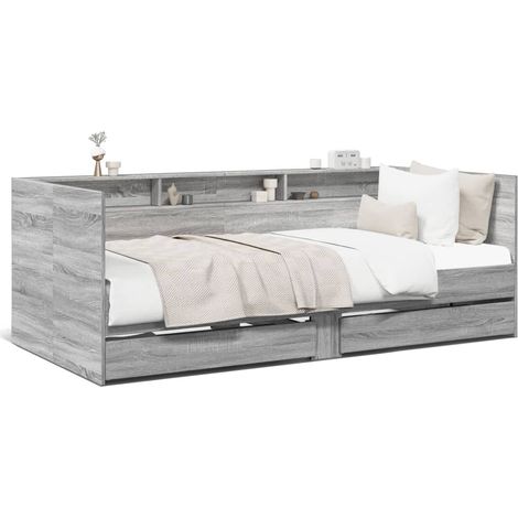 Maison Exclusive - Tagesbett mit Schubladen ohne Matratze Grau So