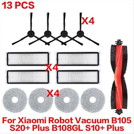S20+ / S10 Plus / B108GL / B105 / B108CN pièces accessoires filtre brosse principale et latérale serpillière (1/5)