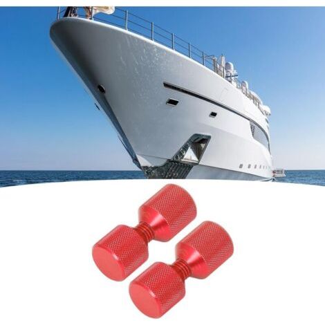 NALOOKAMIC Goupilles d'alignement de Premium, 2 Pièces, 1 1/8 Pouces Anodisées A um, Jeu de Broches à Double Trou pour Brides de 0.5 à 14 Pouces 150LB (rouge)