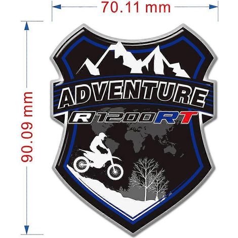 Kit d'autocollants pour BMW R1200rt, R1200 RT, R 1200 : protection pour valises, coffre, réservoir, genouillère, emblème, accessoire (1 pièce) (1/5)