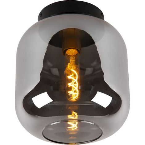 Plafoniera tonda vetro fumé Joanet 1xE27 40W Lucide (1/4)