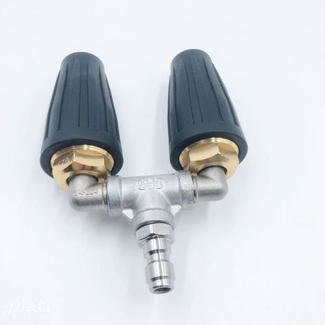 Double buse turbo pour nettoyeur haute pression 4000 psi, embouts de buse de nettoyeur haute pression rotatifs à 360° (1/5)