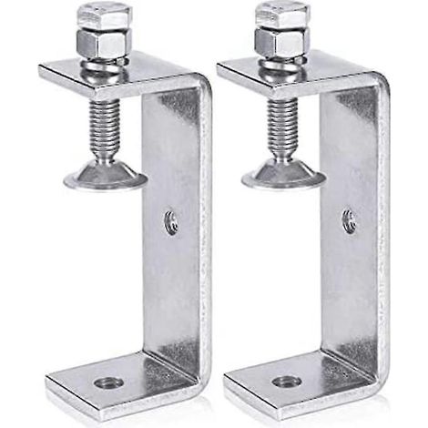 Serre-joints en métal 2024, robustes, en forme de C, pour le travail du bois, avec large ouverture des mâchoires (120 mm), lot de 2 (1/5)