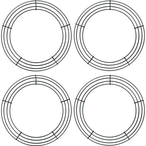 Set di 4 telai in metallo per realizzare ghirlande natalizie, telai in filo metallico verde, diametro 20,3 cm, basi per ghirlande natalizie fai da te, decorazioni per giardino e casa. (1/5)