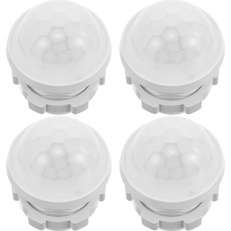 Juego de 4 fundas protectoras para sensores de movimiento infrarrojos: carcasa de plástico compacta y resistente a altas temperaturas para detectores de movimiento y gestión de energía.