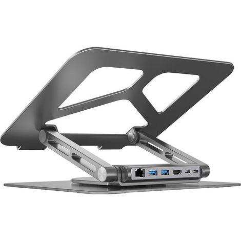 Unitek Soporte Para Portátil Plegable +Hub Usb-C Hdmi 4K Pd (1/3)