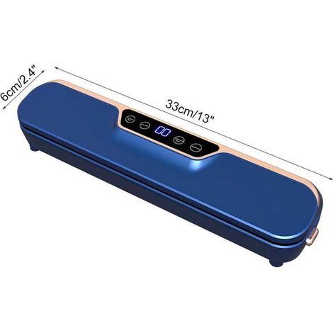 Macchina per il confezionamento sottovuoto 4 in 1, 62 capsule, compatta, per alimenti secchi o umidi, 10 sacchetti di plastica - blu (1/3)