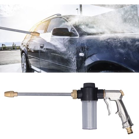 Pistolet à Eau Haute Pression pour Nettoyage Jardin avec Mousse et Buse Polyvalente