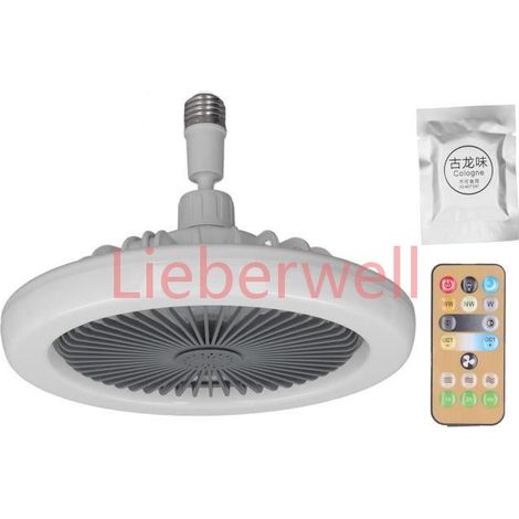 Petit ventilateur de plafond , DUOKON , Modèle avec télécommande , Moteur en cuivre , 3 vitesses , Lumière LED (1/4)