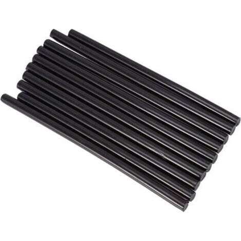 Bâtons de colle à chaud colle thermofusible bâton adhésif fonte chaude pour pistolet à colle 20W DIY Artisanat Réparations Rapides (noir) 10pcs 7 150mm (1/4)