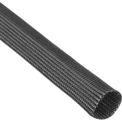 Gaine Cable Isolante 5 Mètre de Long 10mm ID Manchon en Fibre de Verre Haute Température Noir (1/4)