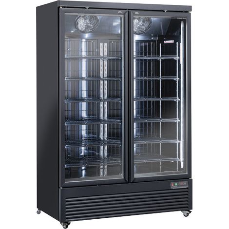 Congélateur 1080L porte vitrée éclairage LED 6 étagères serrure affichage numérique - RFG 1350 B - Cool Head (1/5)