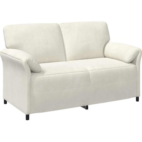 Sofá de 2 Plazas Crema 158 x 83 x 95 cm Terciopelo vidaXL