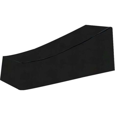 Schutzhülle für Gartenliege, wasserdicht, winddicht, strapazierfähig, 210D Oxford-Gewebe, Schutzhülle für Sonnenliege, Liegestuhl (210 x 75 x 40/80 cm) – Schwarz