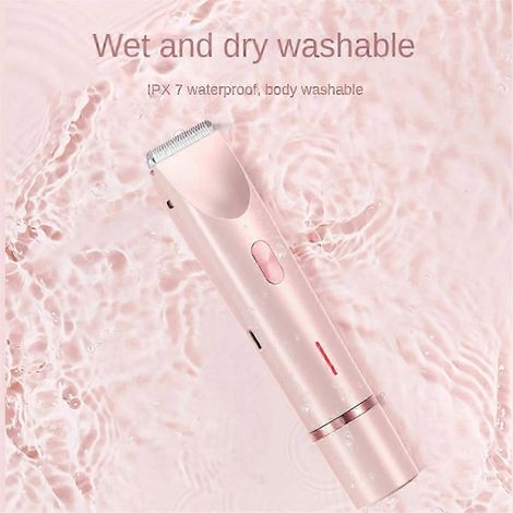Épilation féminine 2-en-1 : tondeuse bikini électrique et rasoir corporel pour zones sensibles et visage, précision douce, rechargeable, sans irritation (1/5)