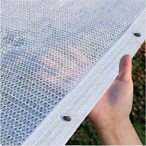Filet d'ombrage blanc, protection UV 50%, dimensions (2,0 x 3,0 mètres) convient aux pergolas et aux abris solaires dans les jardins, les serres, les toits et les piscines. (1/5)
