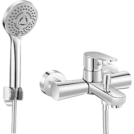 Miscelatore vasca cromato con duplex e kit doccia serie Lizzy (1/2)