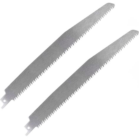 Lot de 2 lames de scie alternatives en acier inoxydable pour la découpe de viande, d'os et d'aliments - lame de scie à dents fines - type B (longueur 225 mm)