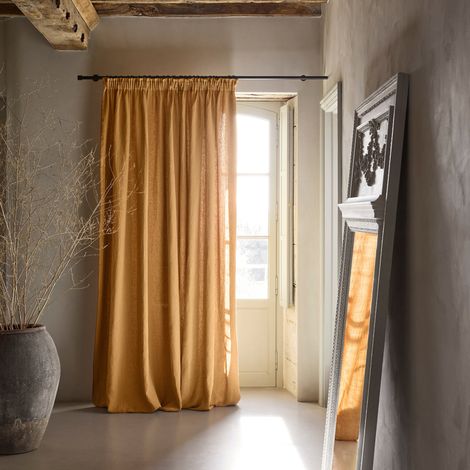 Rideau en Lin lavé épais et point de feston NINO
