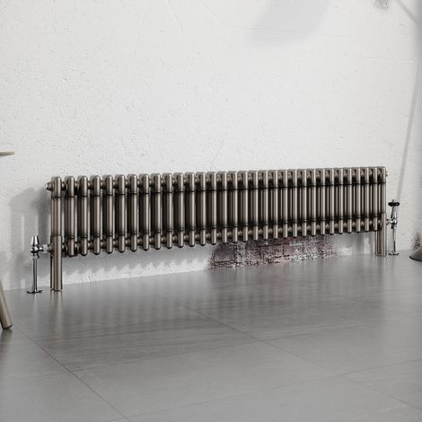 Warmehaus Traditional Radiator Raw Metal 300x1460mm Double Column (1/5)