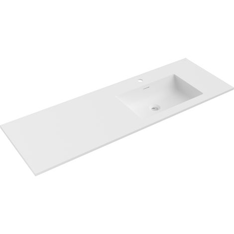 Mexen Otis Einbauwaschbecken rechts 141 x 46,5 cm, weiß matt - 25181401P (1/3)