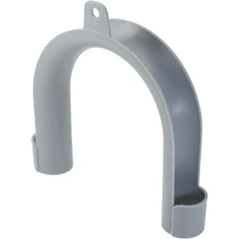 Gancio per tubo di scarico a forma di U, per tubo idraulico da 20-26 mm, ideale per elettrodomestici, lavatrici e lavastoviglie, grigio, 1 confezione