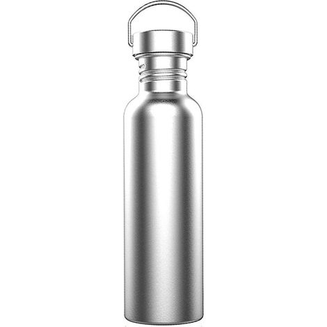 Edelstahl-Wasserflasche 500 ml / 750 ml / 1 l, BPA-frei, auslaufsichere Metall-Wasserflasche für Outdoor-Aktivitäten, Büro, Camping, Radfahren (1000 ml) (1/5)
