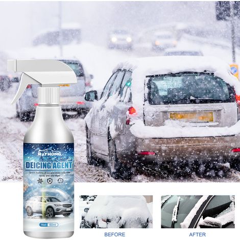 Enteisungs- und Schneeräummittel für winterliche Autoscheiben, Windschutzscheiben und andere Oberflächen zum Schutz vor Schneefall – 60 ml -- DE (1/5)