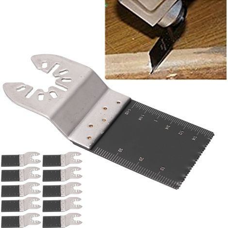 Lot de 10 lames de scie bimétalliques à dégagement rapide de 34 mm pour outils électriques (1/5)