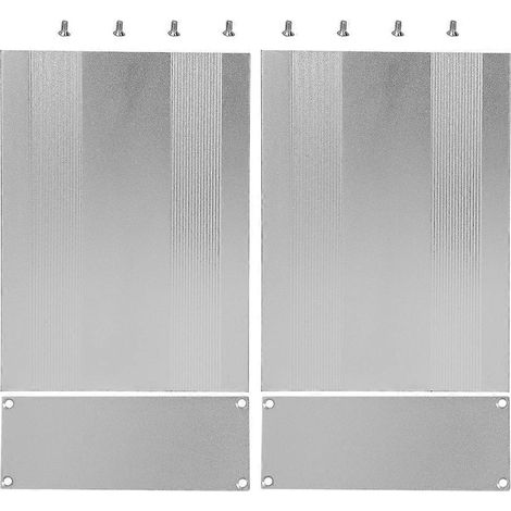 Aluminium-Projektgehäuse, geteilt, matt silber, DIY-PCB-Anschlussgehäuse, 54 x 145 x 200 mm (1/4)