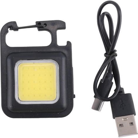 Lampe porte-clés de camping multifonctionnelle, lampe de travail magnétique, mini lampe torche d'extérieur clignotante rouge et bleue (1/5)