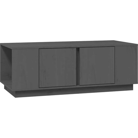 Maison Exclusive - Couchtisch Grau 110x50x40 cm Massivholz Kiefer (1/5)