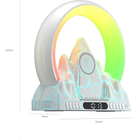 Sunrise Ambient LED-Schreibtischlampe mit Bluetooth-Lautsprecher, kabelloser Ladefunktion, FM-Radio und Tuya-App-Steuerung (23285227mm) (1/5)