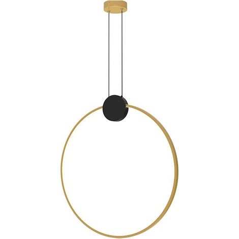 Suspension Luminaire LED D600 24W Variable Doré et Noir Mat Zambelis - Blanc chaud - 3000K (1/3)