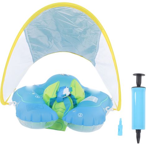Flotteur de piscine pour bébé, avec auvent amovible, cercle de protection solaire pour enfants XL (diamètre intérieur 19 cm) (1/5)